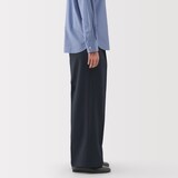 婦人　撥水　タックストレートパンツ