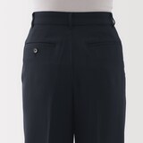 婦人　撥水　タックストレートパンツ