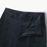 婦人　撥水　タックストレートパンツ