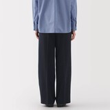 婦人　撥水　タックストレートパンツ