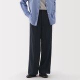 婦人　撥水　タックストレートパンツ