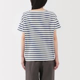 婦人　ボーダーボートネック半袖Ｔシャツ