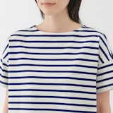 婦人　ボーダーボートネック半袖Ｔシャツ