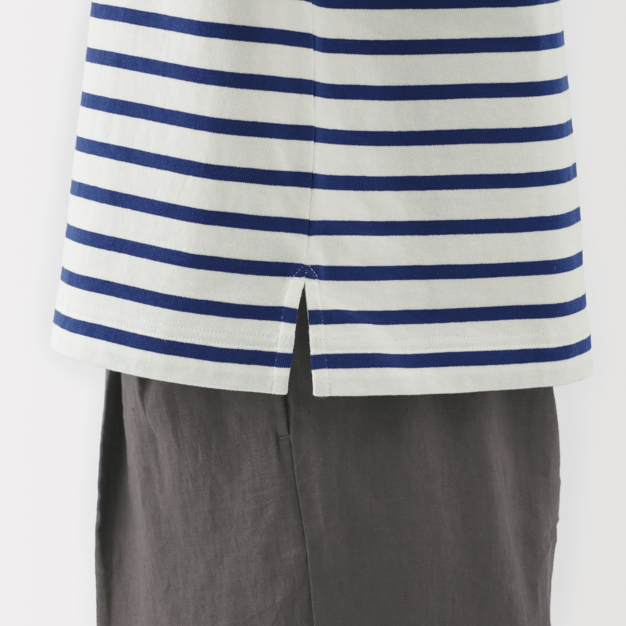 婦人　ボーダーボートネック半袖Ｔシャツ