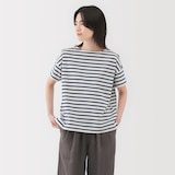 婦人　ボーダーボートネック半袖Ｔシャツ