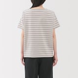 婦人　ボーダーボートネック半袖Ｔシャツ