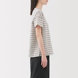 婦人　ボーダーボートネック半袖Ｔシャツ