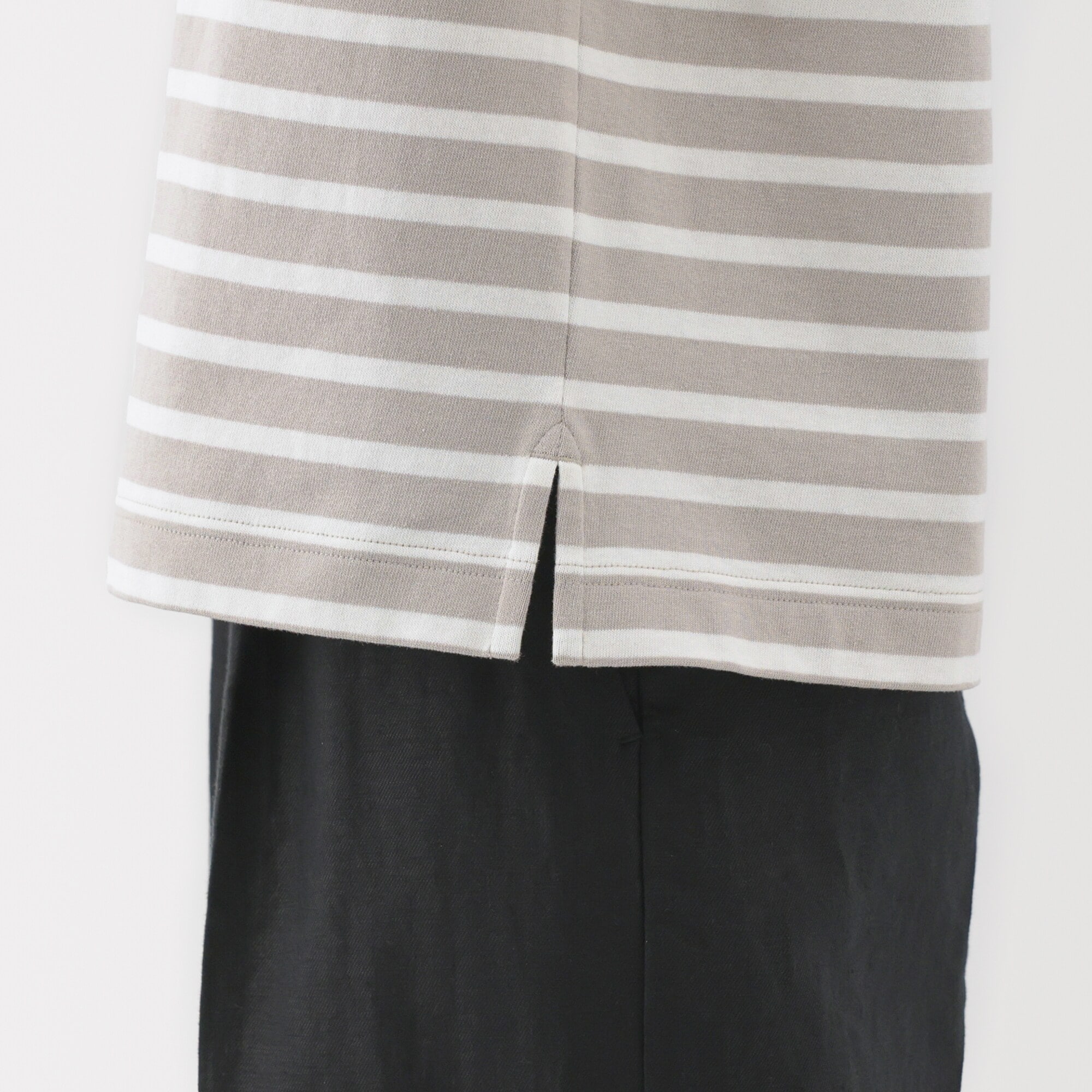 婦人　ボーダーボートネック半袖Ｔシャツ