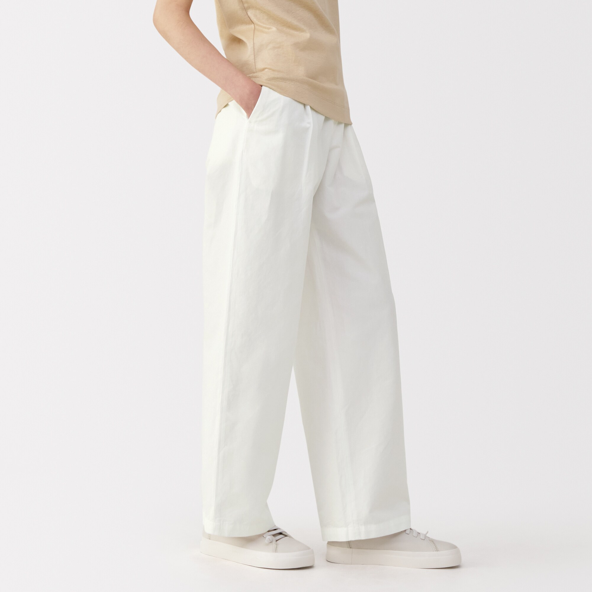 婦人 綿混タックワイドパンツ | 無印良品