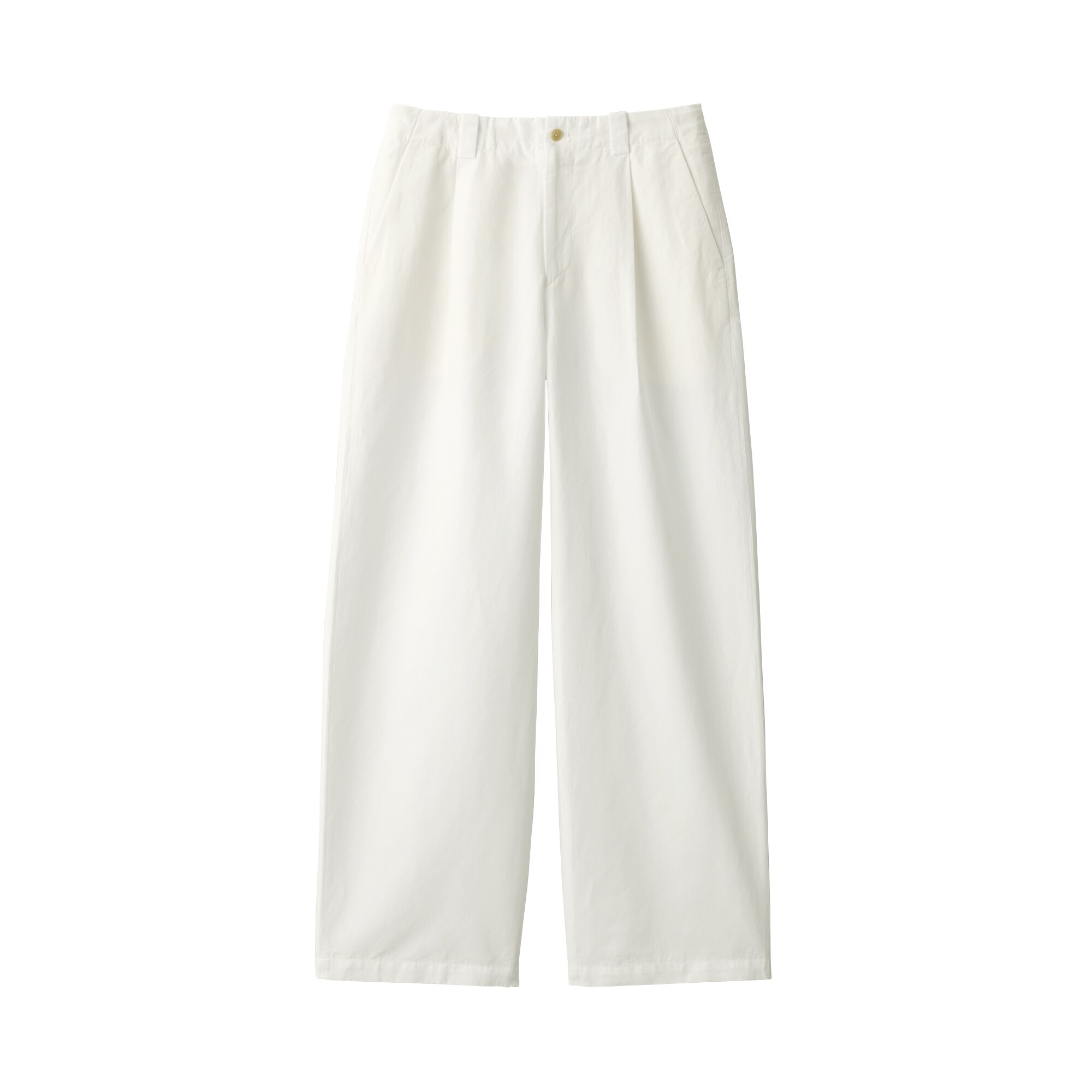 ＊新品・タグ付き＊MUJI Labo 綿混タックワイドパンツ 64 婦人 綿混タックワイドパンツ | 無印良品