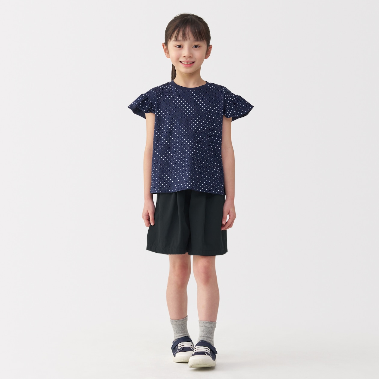 キッズ　乾きやすいＵＶカットキュロット
