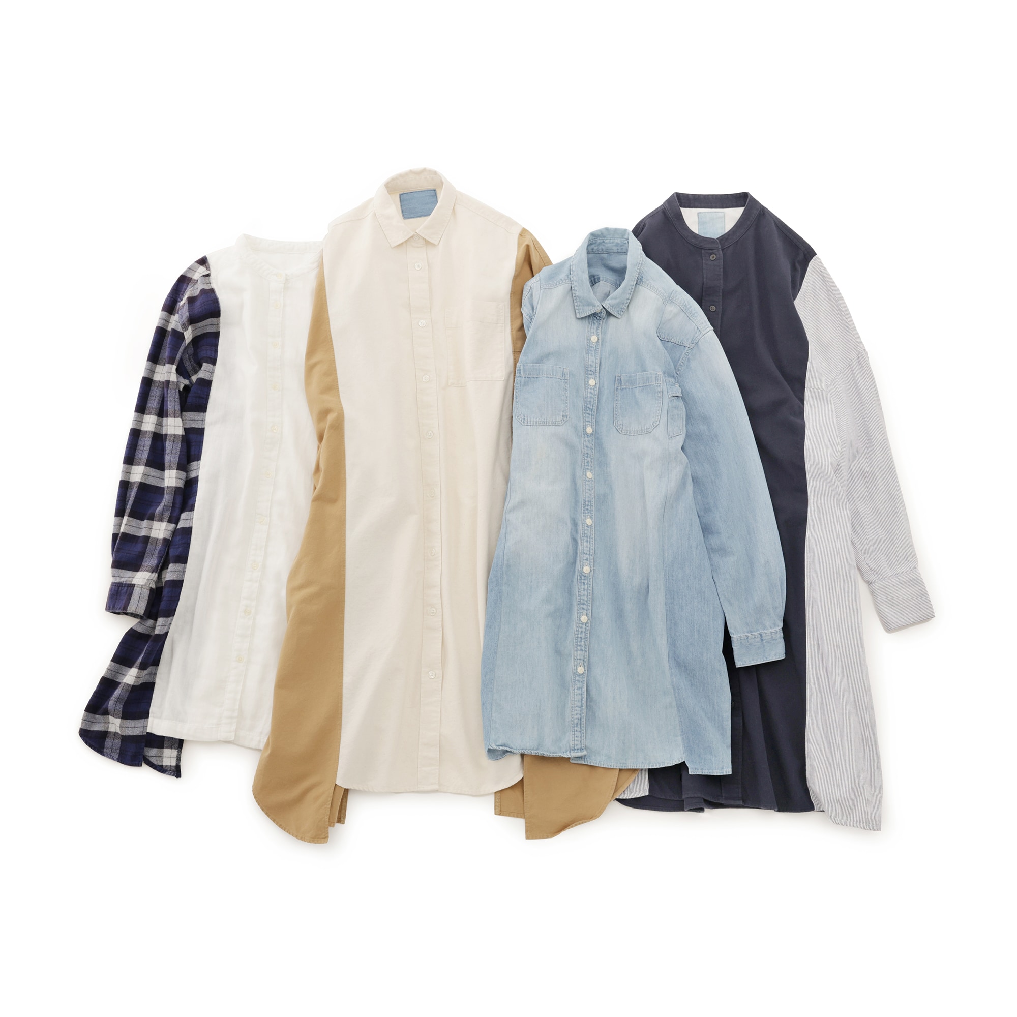 つながる服　ロングシャツ