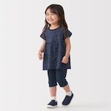 ベビー　おなかすっぽり　七分丈サルエルパンツ