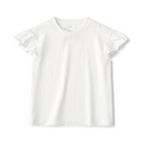 キッズ　天竺編みフリルスリーブＴシャツ