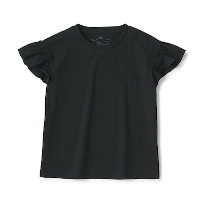 キッズ　天竺編みフリルスリーブＴシャツ