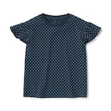 キッズ　天竺編みフリルスリーブＴシャツ