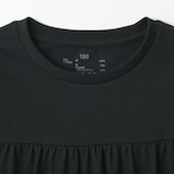 キッズ　天竺編みティアード半袖ワンピース