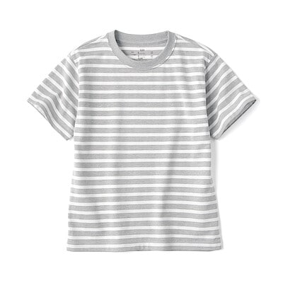 キッズ　天竺編みクルーネック半袖Ｔシャツ　ボーダー