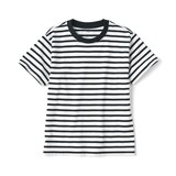 キッズ　天竺編みクルーネック半袖Ｔシャツ　ボーダー