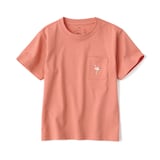 キッズ　天竺編み刺繍入りポケット半袖Ｔシャツ