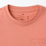 キッズ　天竺編み刺繍入りポケット半袖Ｔシャツ