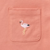 キッズ　天竺編み刺繍入りポケット半袖Ｔシャツ