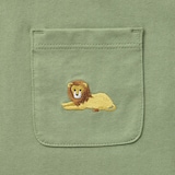 キッズ　天竺編み刺繍入りポケット半袖Ｔシャツ