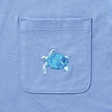 キッズ　天竺編み刺繍入りポケット半袖Ｔシャツ