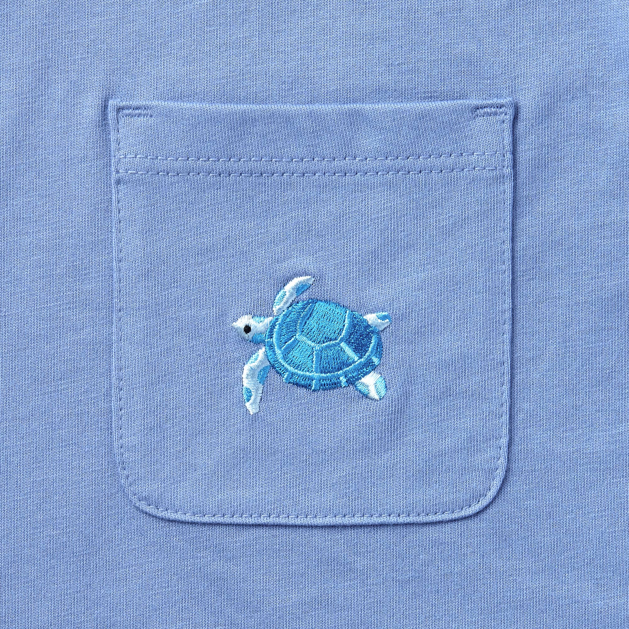 キッズ　天竺編み刺繍入りポケット半袖Ｔシャツ