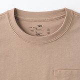 キッズ　天竺編み刺繍入りポケット半袖Ｔシャツ