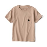 キッズ　天竺編み刺繍入りポケット半袖Ｔシャツ