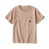 キッズ　天竺編み刺繍入りポケット半袖Ｔシャツ