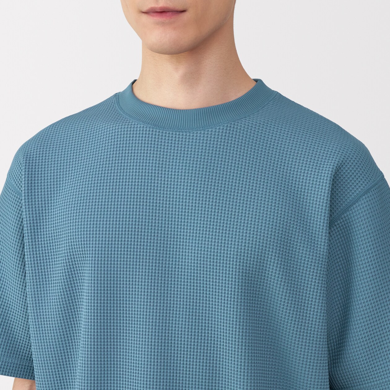 紳士　ＵＶカット乾きやすいワッフルクルーネック半袖Ｔシャツ
