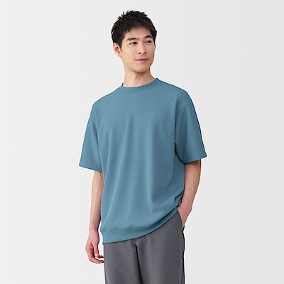 紳士　ＵＶカット乾きやすいワッフルクルーネック半袖Ｔシャツ