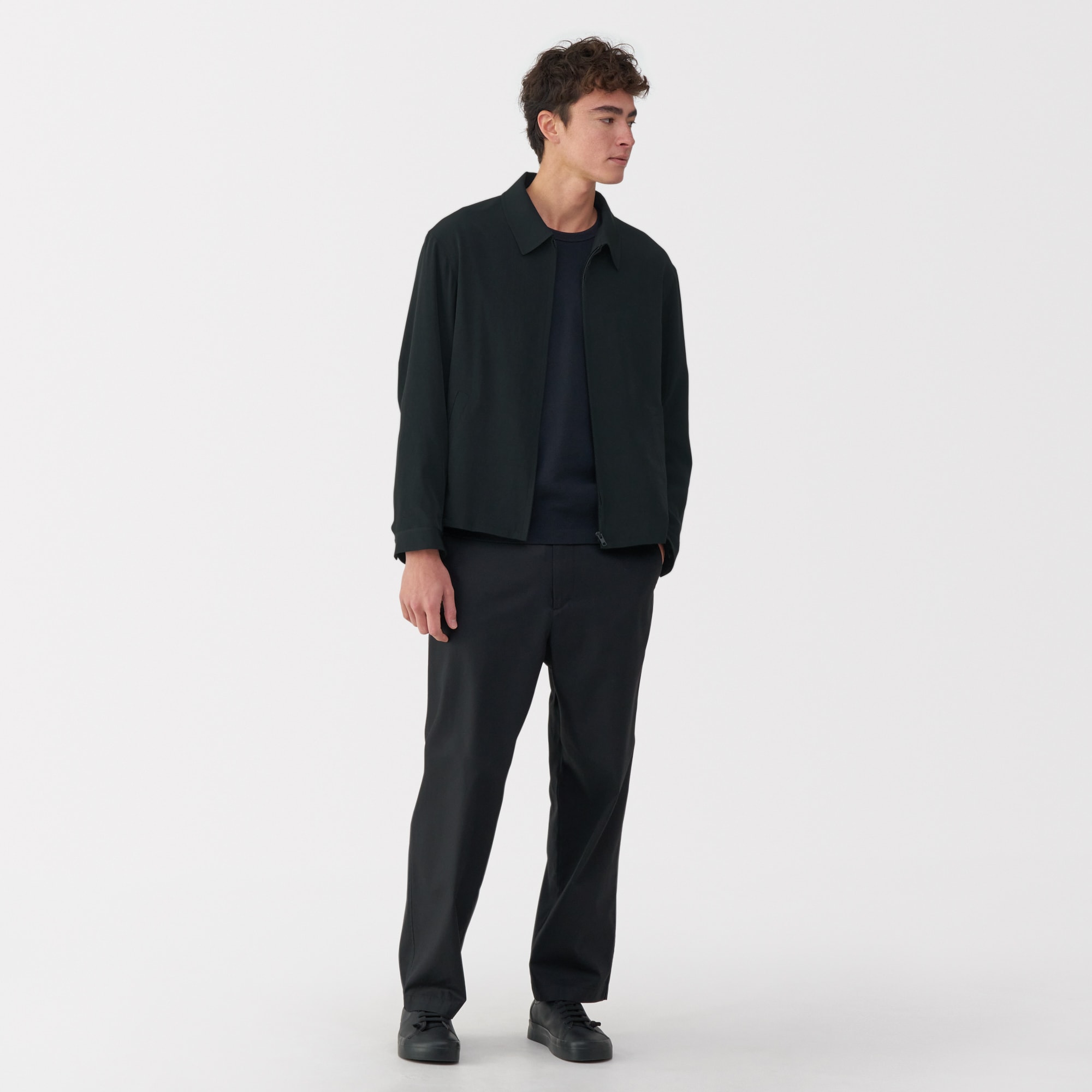 Lサイズ 紳士　MUJI Labo 紳士　トリアセテート混ジップアップブルゾン MUJI Labo ジップアップブルゾン> 今週月曜日から販売開始になりました