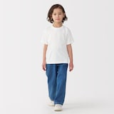 キッズ　天竺編みクルーネック半袖Ｔシャツ　無地