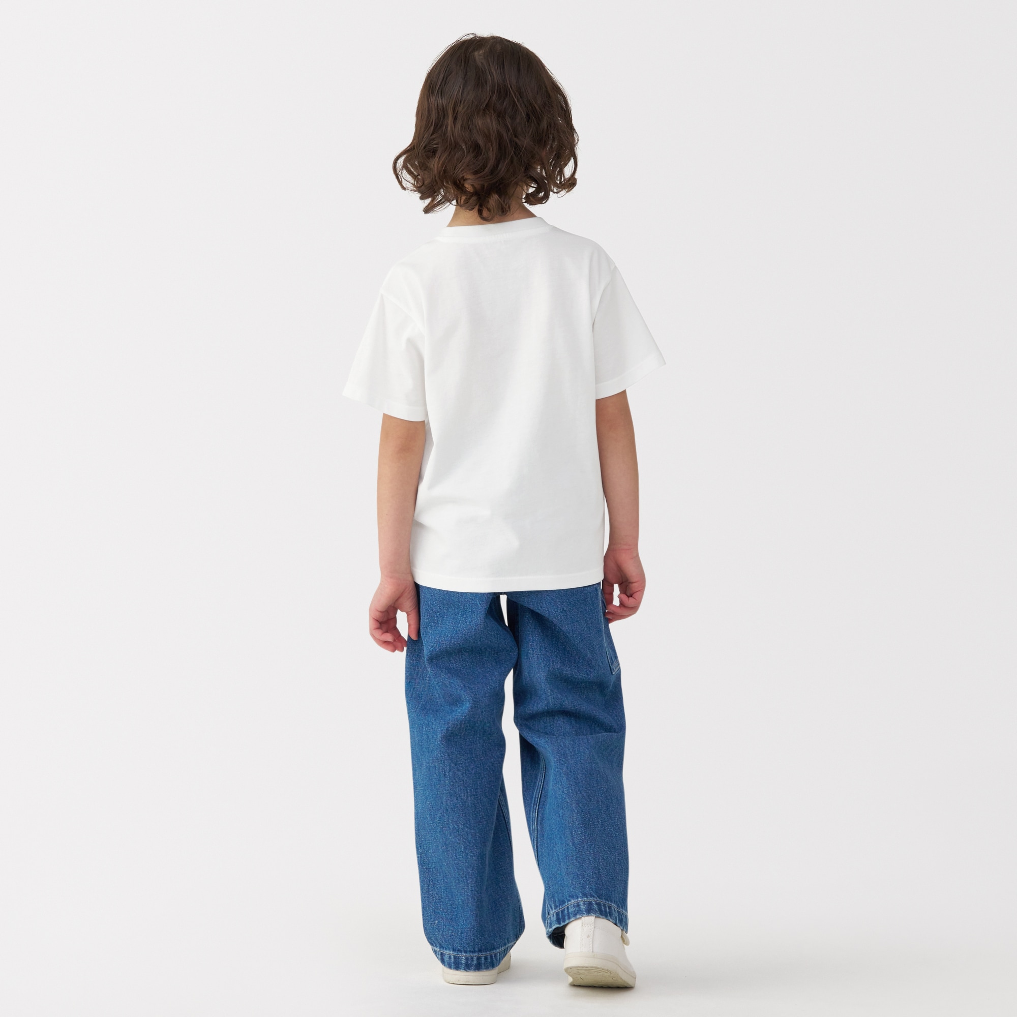 キッズ　天竺編みクルーネック半袖Ｔシャツ　無地