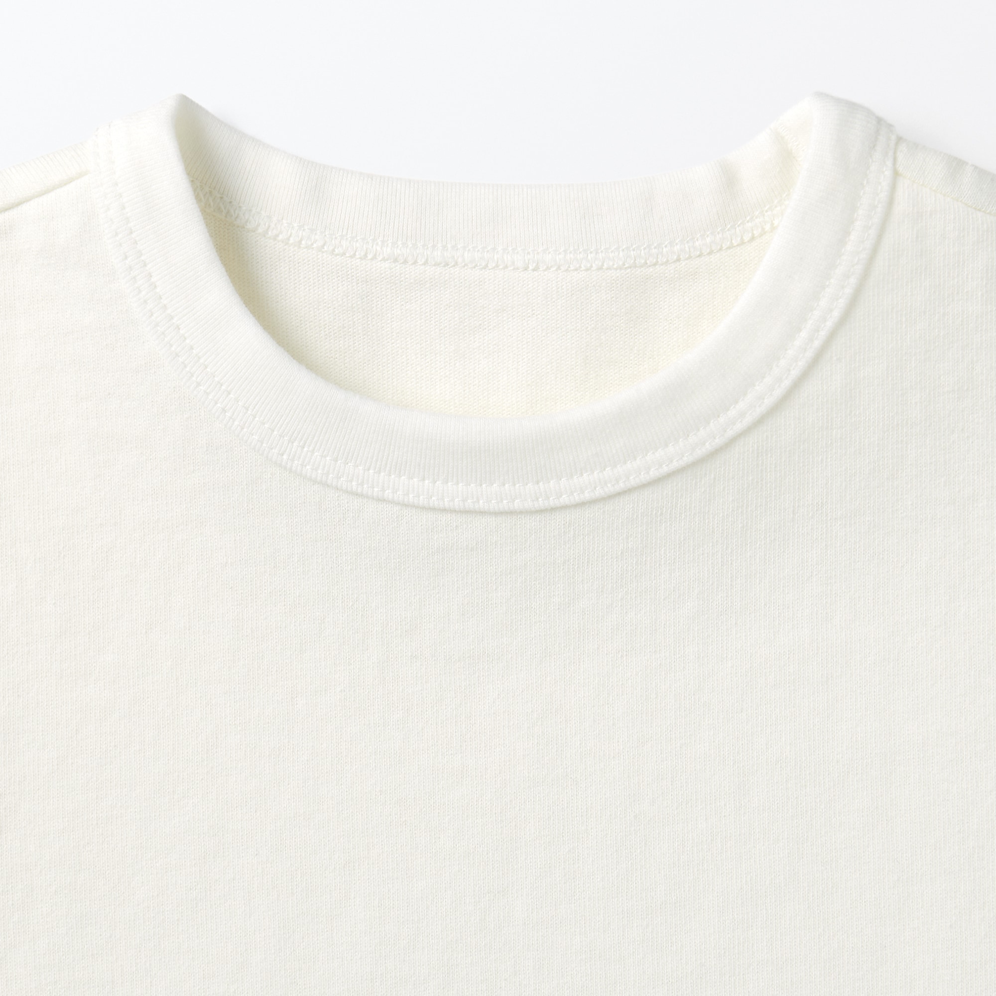 ベビー　あたまするっと　太番手クルーネック半袖Ｔシャツ