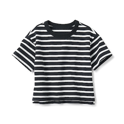 ベビー　あたまするっと　太番手クルーネック半袖Ｔシャツ