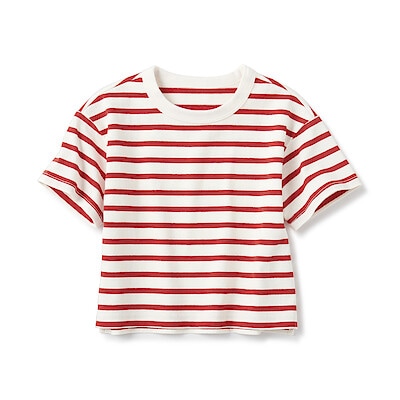 ベビー　あたまするっと　太番手クルーネック半袖Ｔシャツ