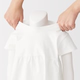 ベビー　あたまするっと　天竺編みクルーネック半袖チュニック