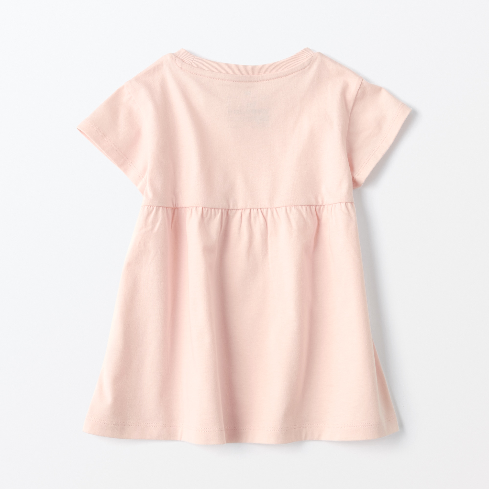 ベビー　あたまするっと　天竺編みクルーネック半袖チュニック