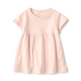 ベビー　あたまするっと　天竺編みクルーネック半袖チュニック