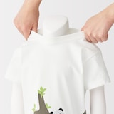 ベビー　あたまするっと　天竺編みプリント半袖Ｔシャツ