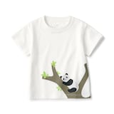 ベビー　あたまするっと　天竺編みプリント半袖Ｔシャツ