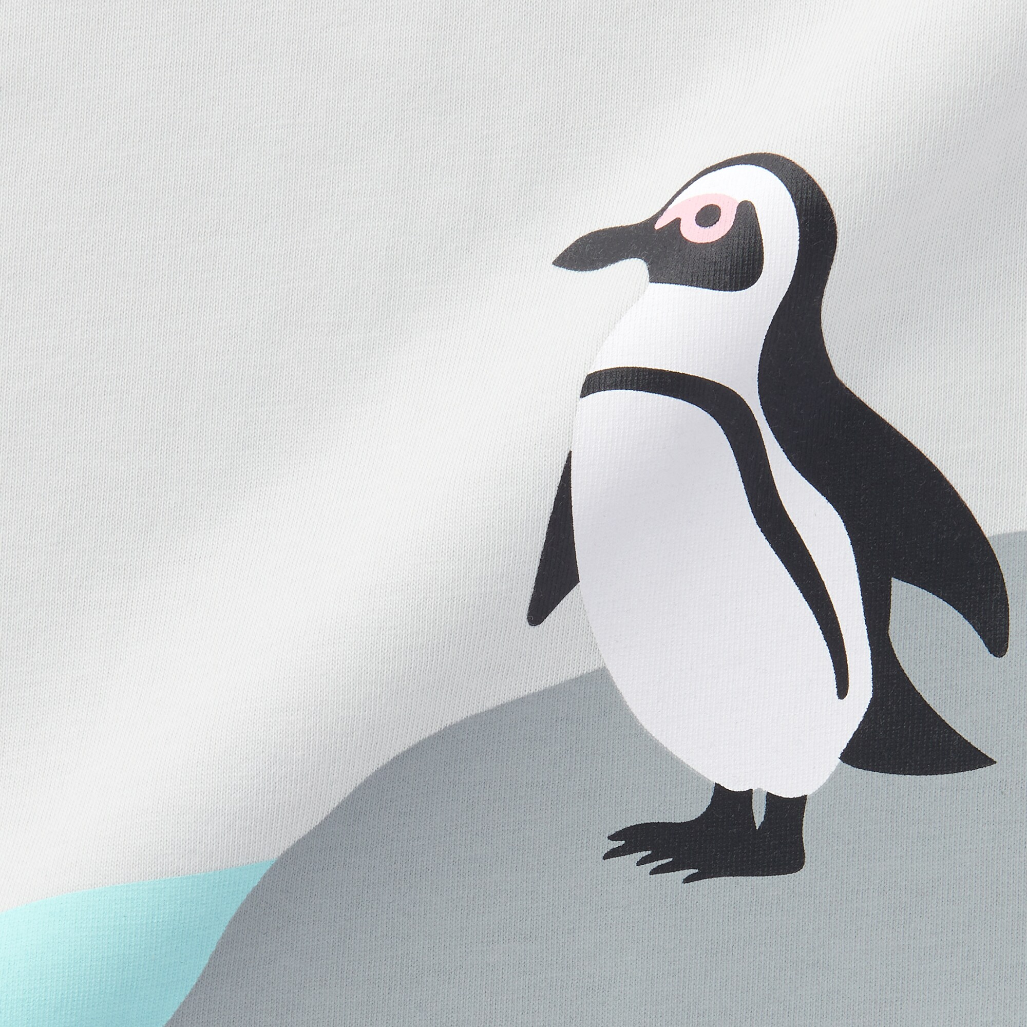 ベビー　あたまするっと　天竺編みプリント半袖Ｔシャツ