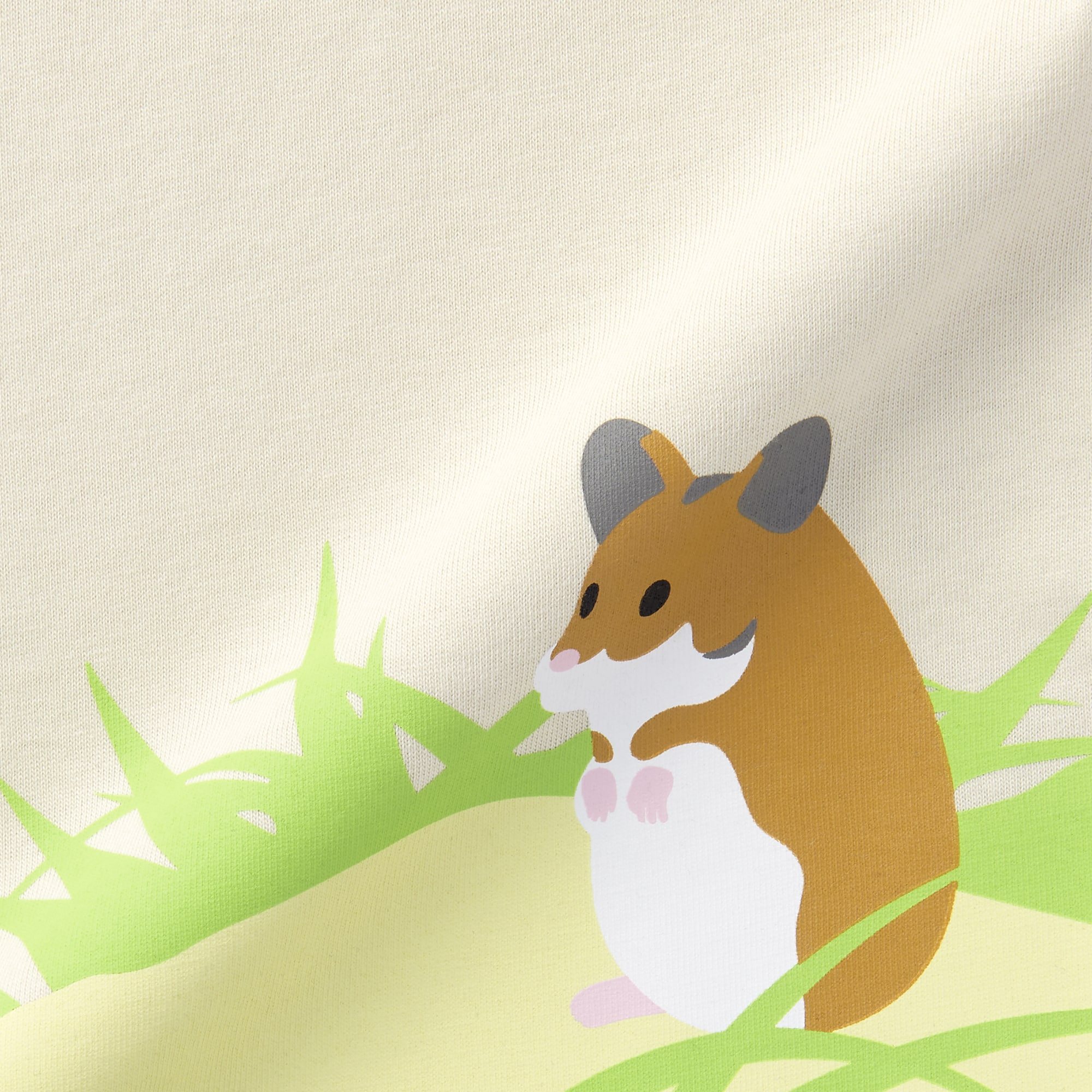 ベビー　あたまするっと　天竺編みプリント半袖Ｔシャツ