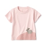 ベビー　あたまするっと　天竺編みプリント半袖Ｔシャツ