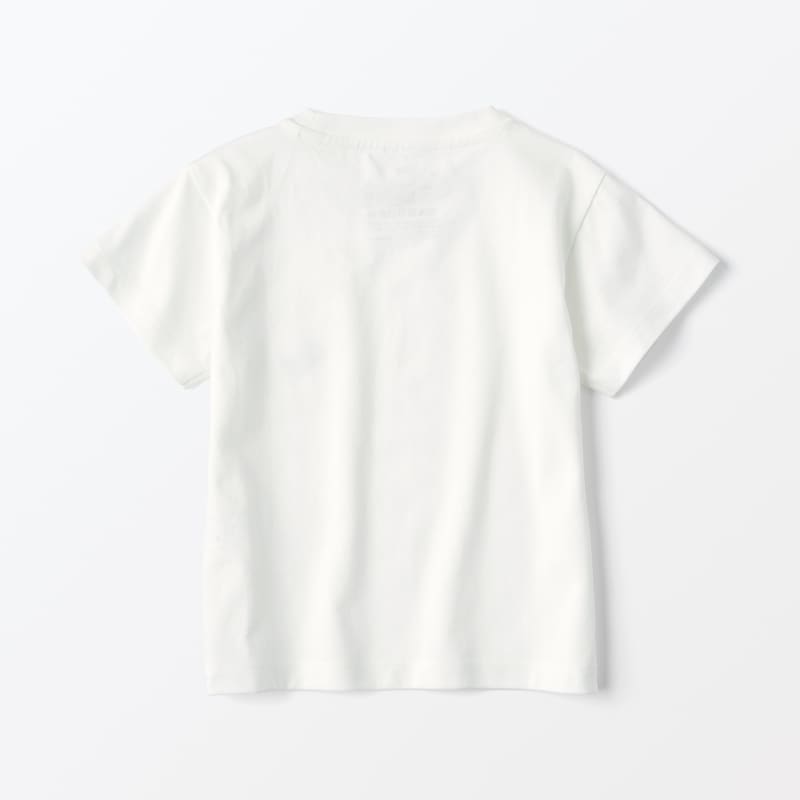ベビー　あたまするっと　天竺編み刺繍入りポケット半袖Ｔシャツ