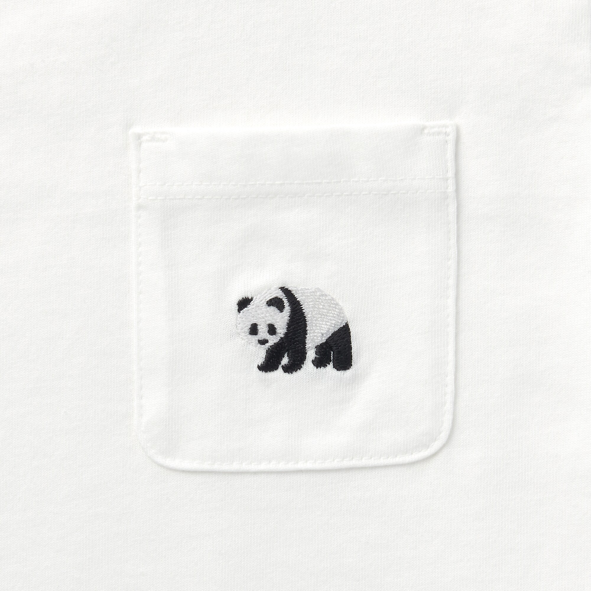 ベビー　あたまするっと　天竺編み刺繍入りポケット半袖Ｔシャツ